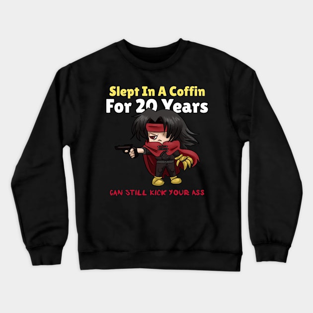 Vincent Valentine Chibi Kick Your Ass Crewneck Sweatshirt by Gamers Utopia